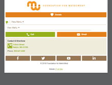 Tablet Screenshot of foundationformetrowest.org